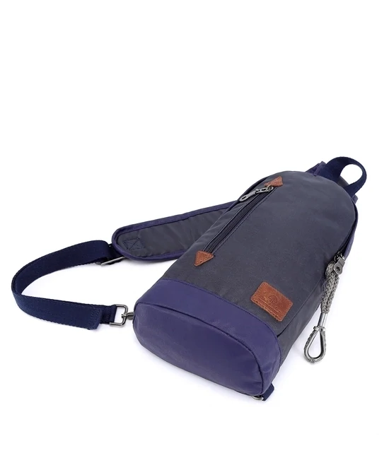 Urban Light Coated Canvas Sling Bag - Navy