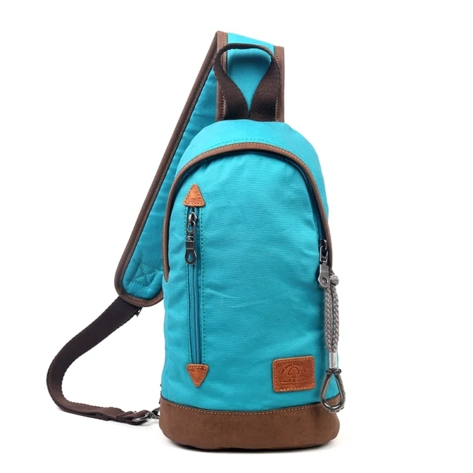 Urban Light Coated Canvas Sling Bag - Teal