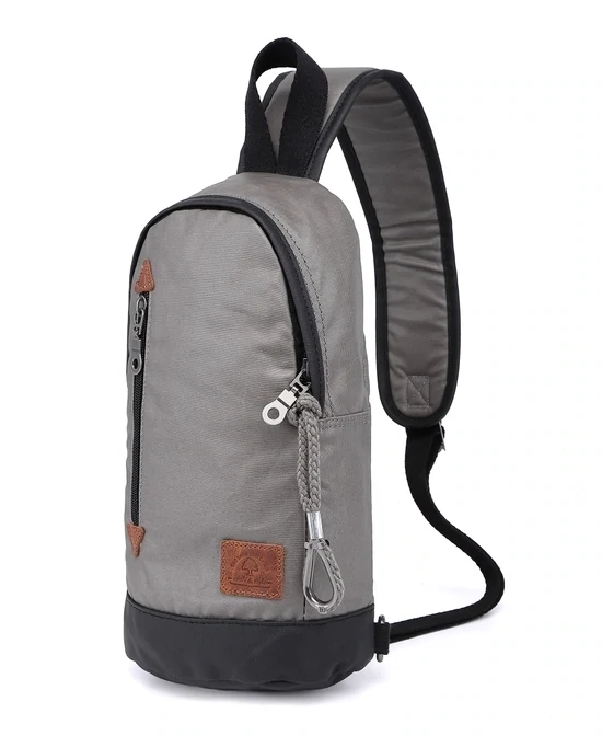 Urban Light Coated Canvas Sling Bag - Grey