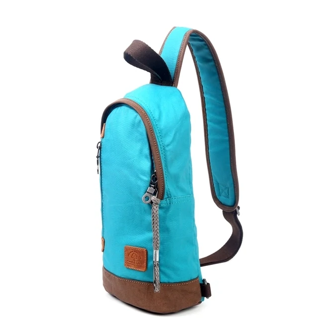Urban Light Coated Canvas Sling Bag - Teal