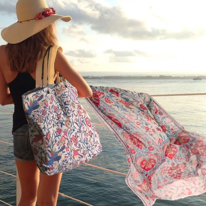Oiseau de Paradis Ottoman reversible canvas bag
