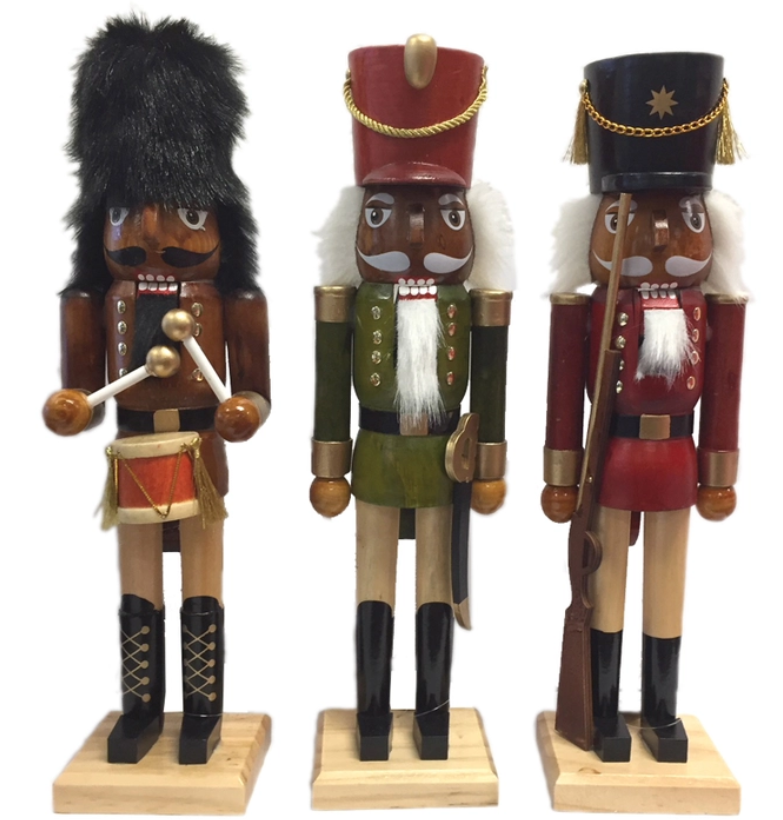 Single 14" African American Wooden Nutcracker