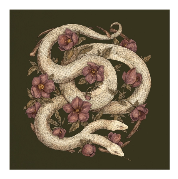 Two-Headed Snake 8" x 8" Print