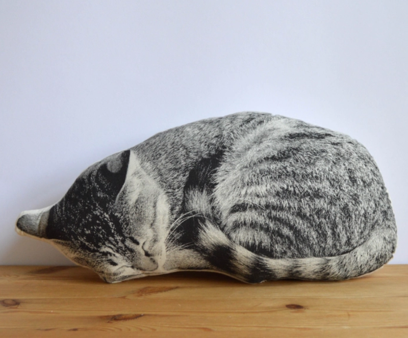 Sleeping Cat Pillow 