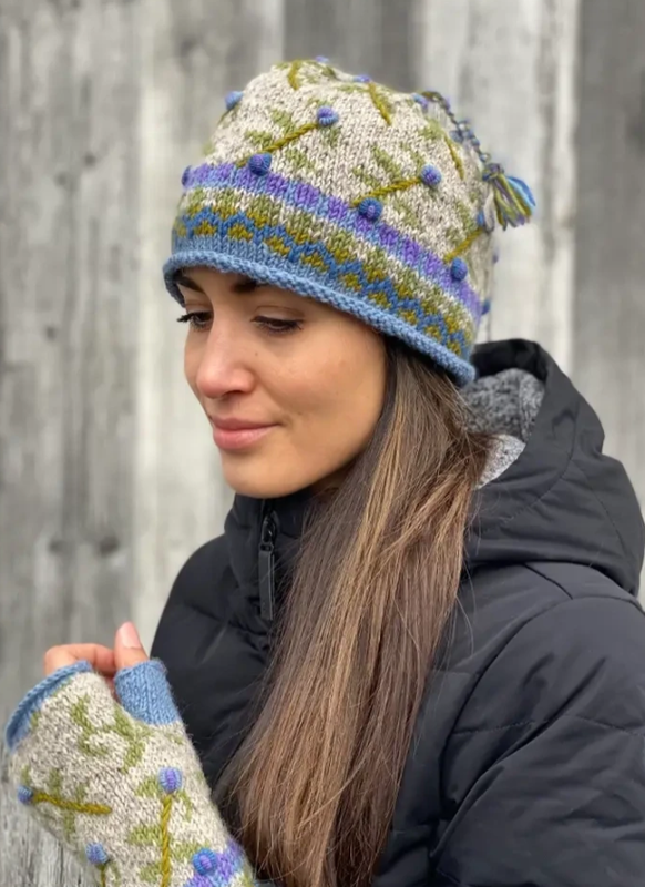 Light Natural Verbier Wool Knit Beanie 