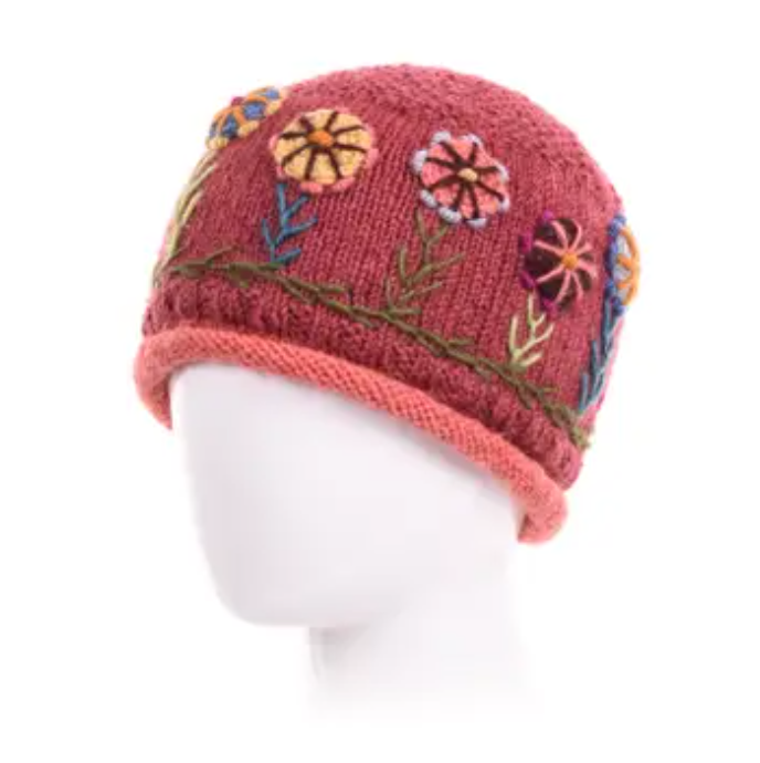 Goji Berry Maya Wool Knit Beanie