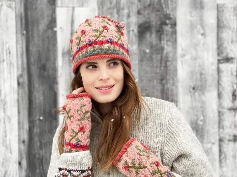 Begonia Verbier Wool Knit Handwarmers