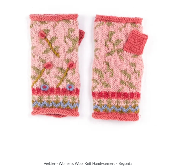Begonia Verbier Wool Knit Handwarmers