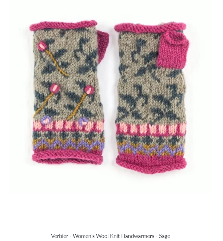 Sage Verbier Wool Knit Handwarmers