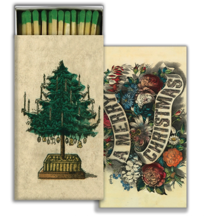 Merry Christmas Tree Matchbox