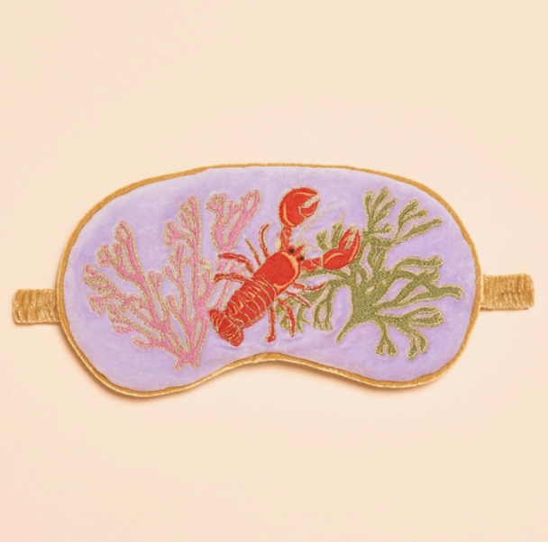 Lavender Lobster Velvet Eyemask