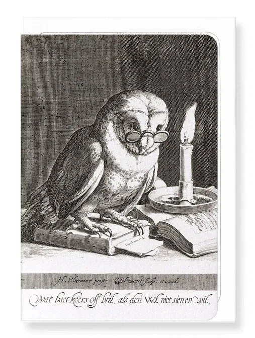 WISE OWL - 1625 - Greeting Card