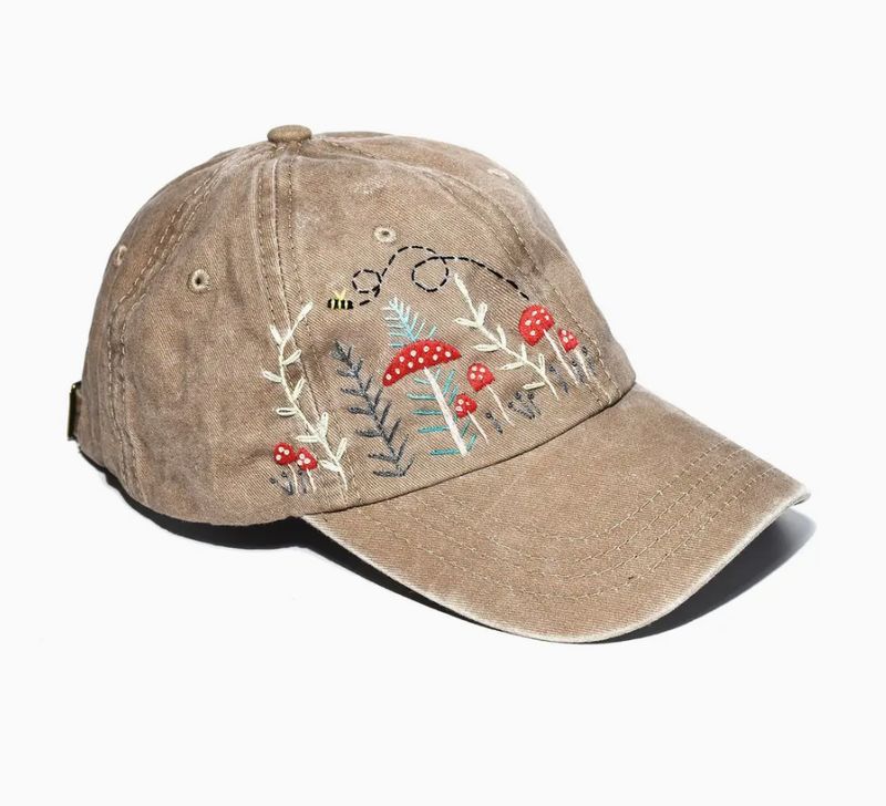 Mushroom Forest Embroidered Baseball Hat