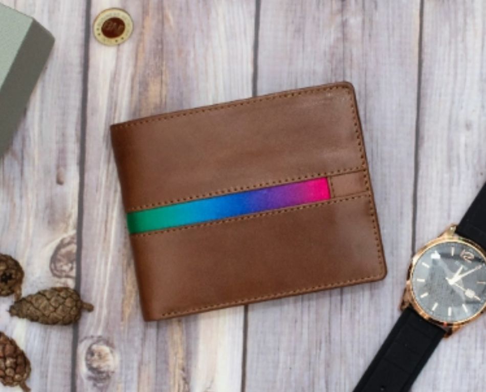 Pride  Leather Bifold Coin Pocket Wallet