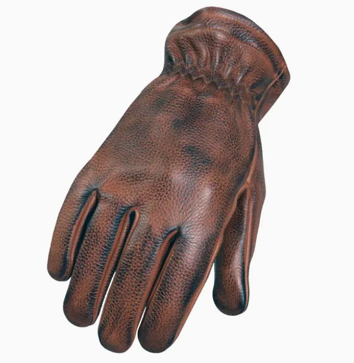 Distressed Brown Driving Gloves