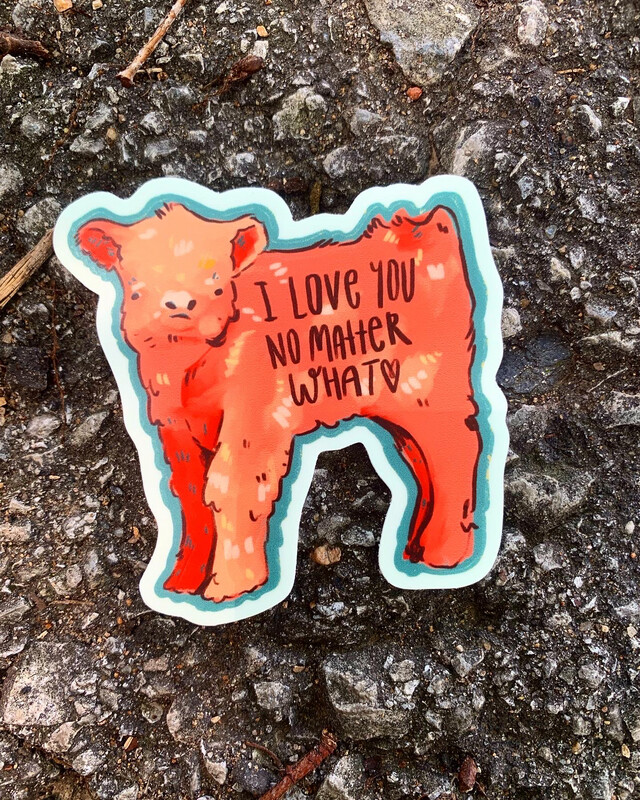 Highland Cow Sticker (redesign)