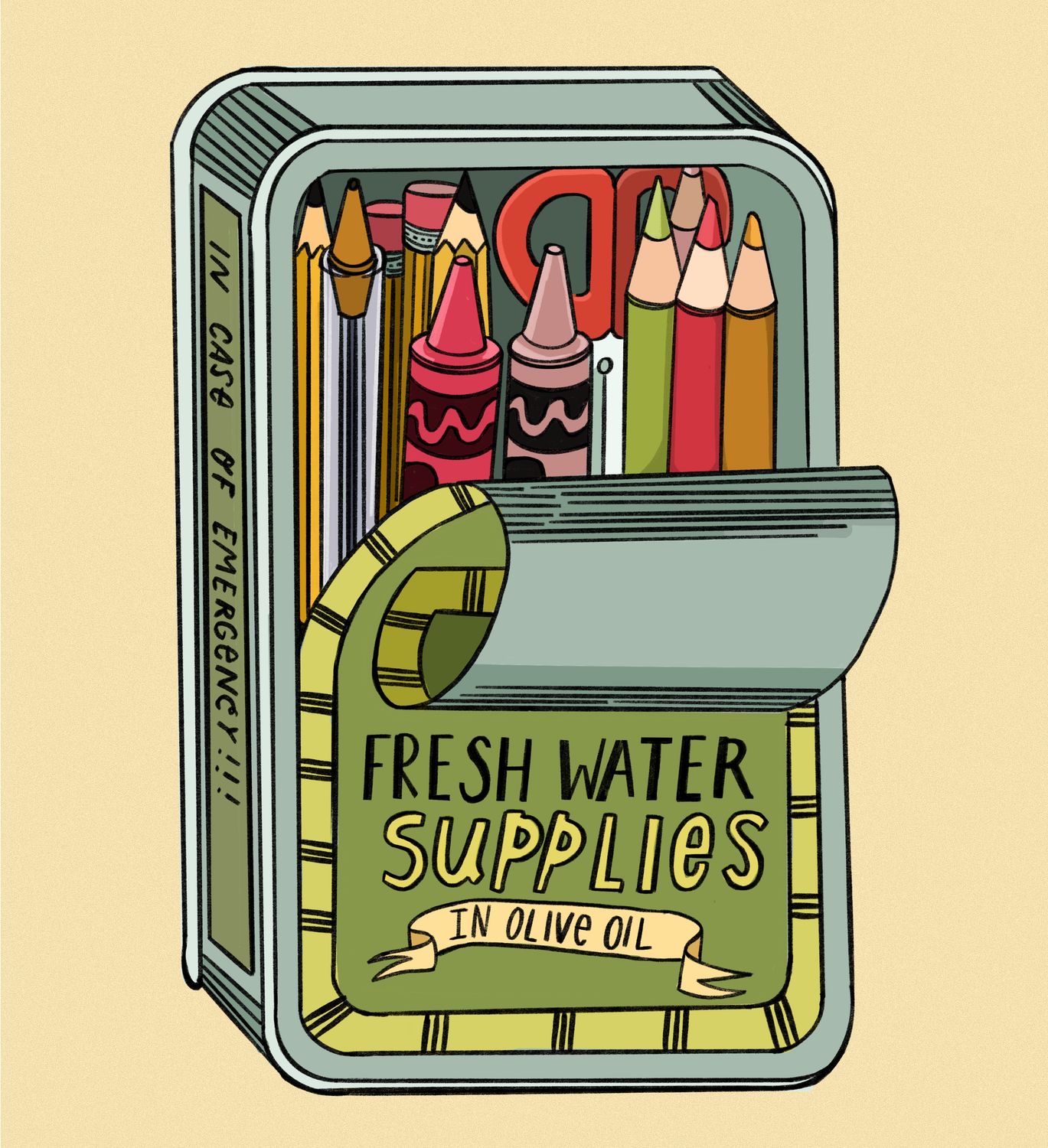 Supplies in Olive Oil Print