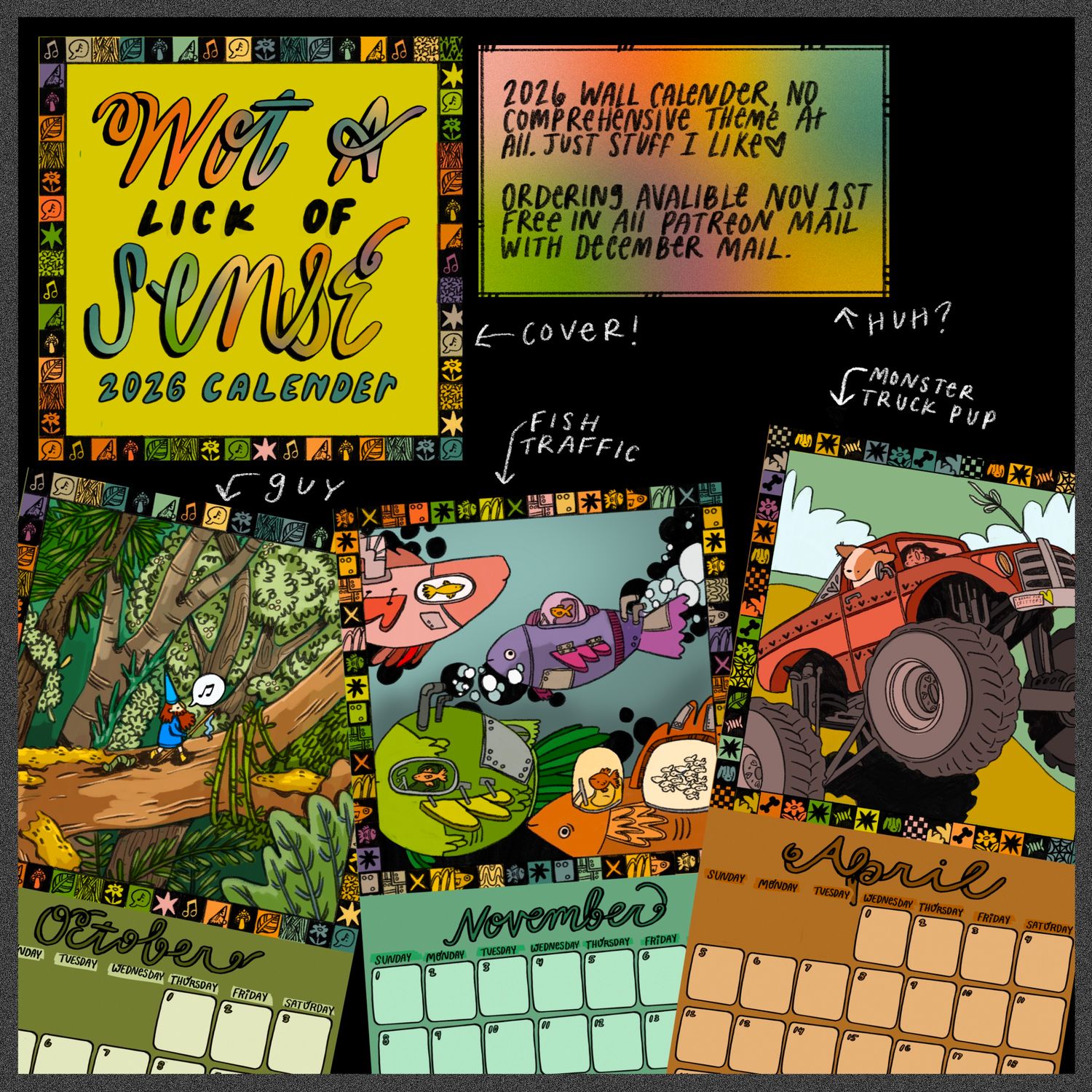 2026 &quot;Not a Lick of Sense&quot; Wall Calendar