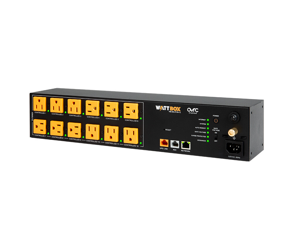 WattBox® 800 Series IP Power Conditioner | 12 Individually Controlled Metered Outlets