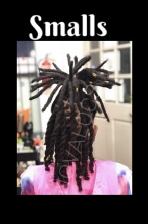80 Human Hair Loc Extensions 10-12 inches - Size Small (pencil)