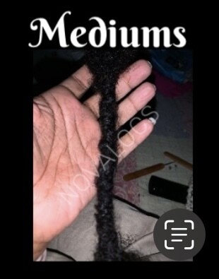 20 Medium Human Hair Loc Extensions