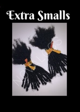 20 Extra Small Human Hair Loc Extensions