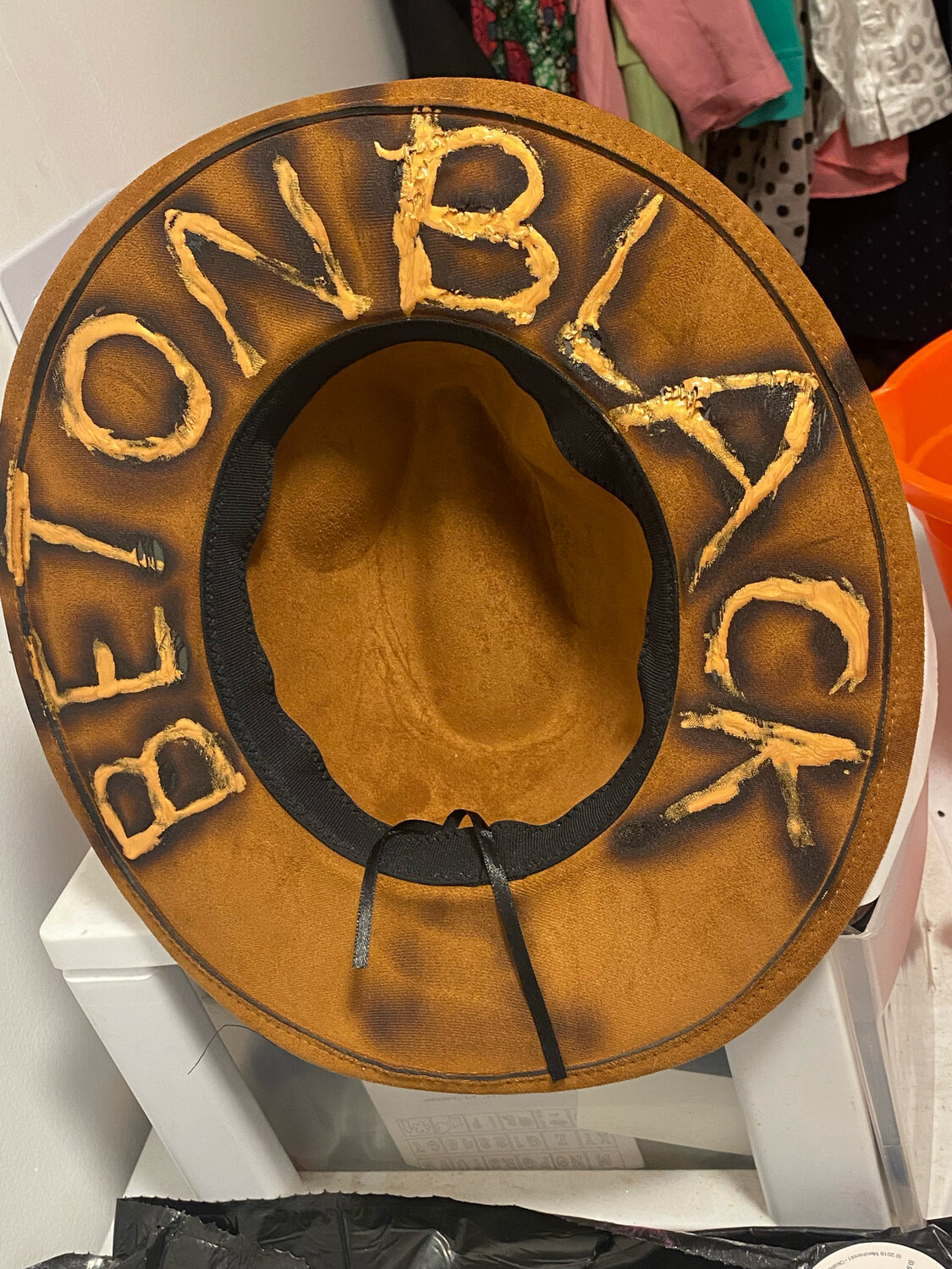Custom Burned And Painted Fedora