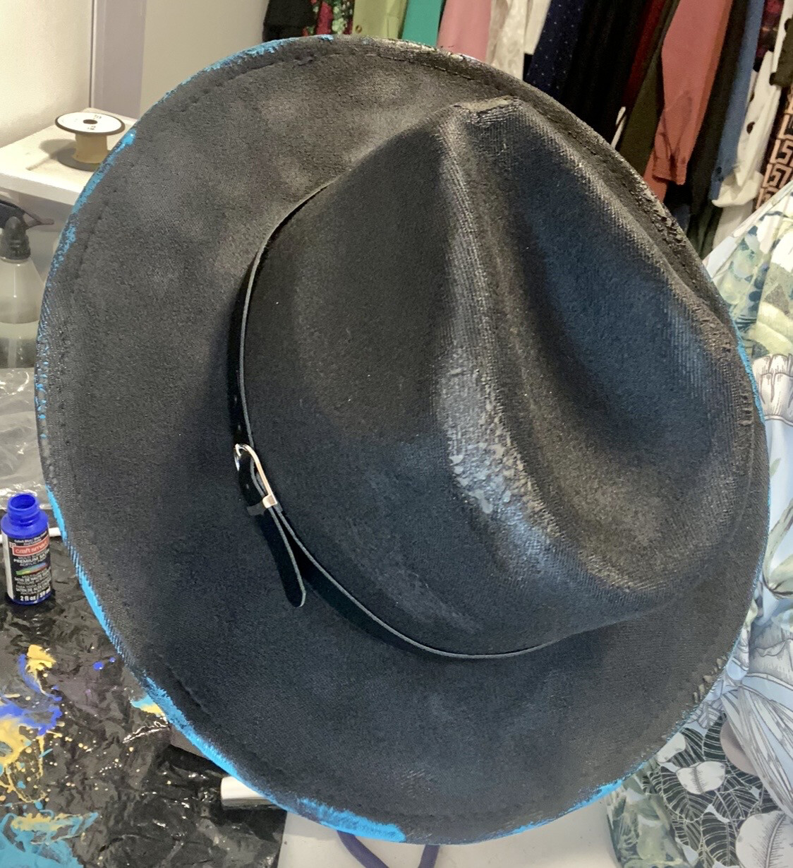 Custom Burned And Painted Fedora