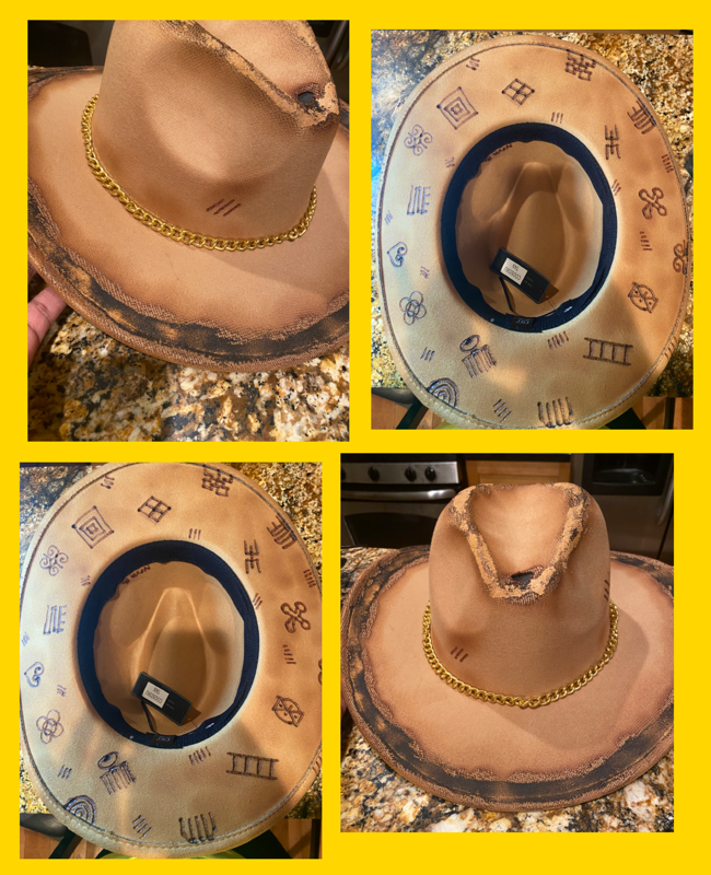 Custom Distressed Andikra Burned Fedora