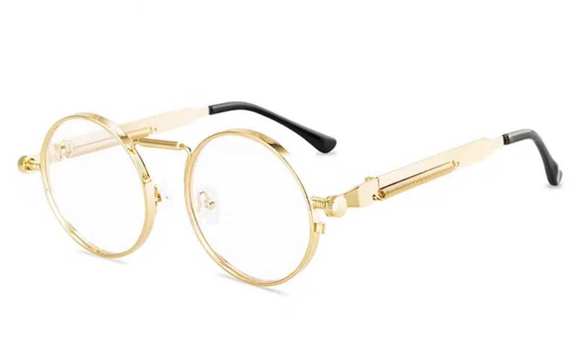 Vintage Retro Round Metal Frame Glasses
