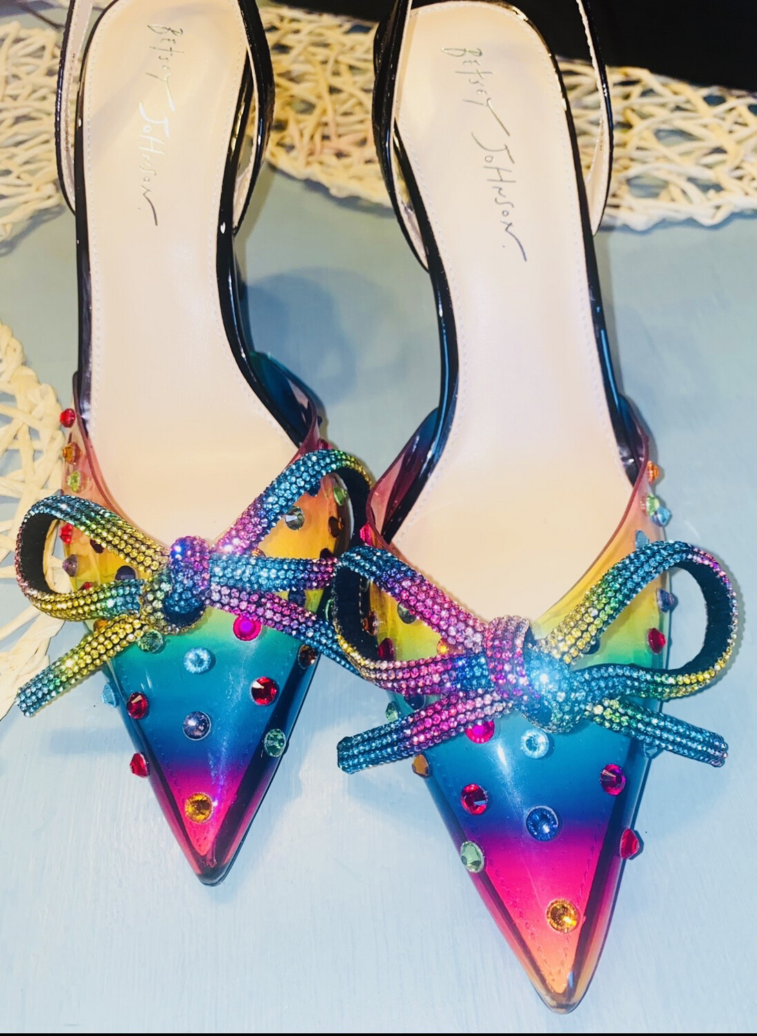 Betsey Johnson Rainbow Stiletto Heels