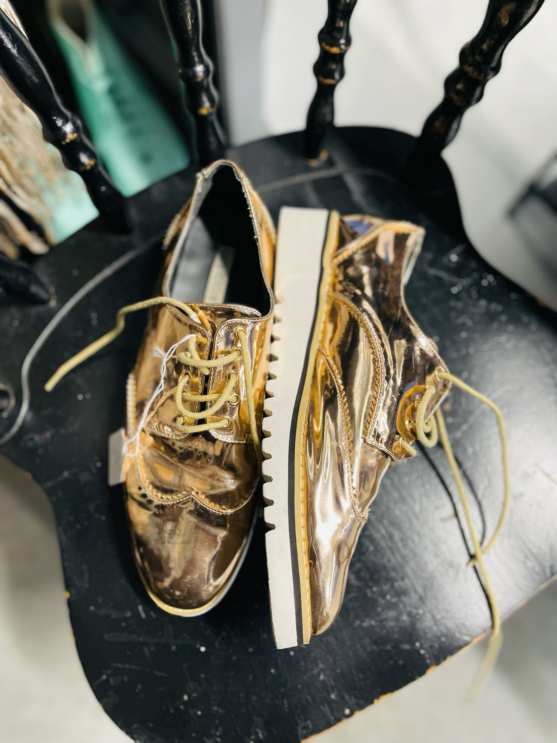Metallic Gold Shoes- Size 10
