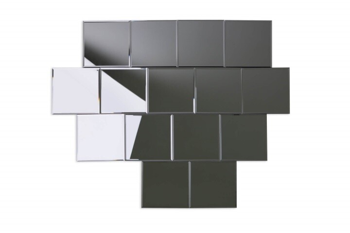 7" x 7" Mirror Glass Tile with Beveled Edge