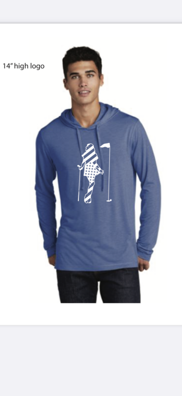 American Pin Girl Blue/white Hoodie