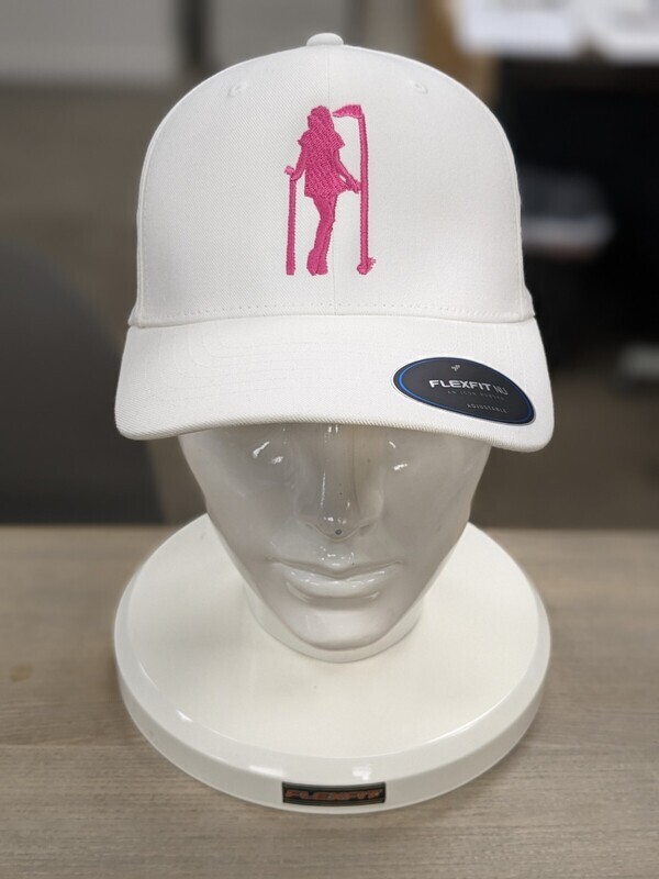Pink pin girl pony tail hat