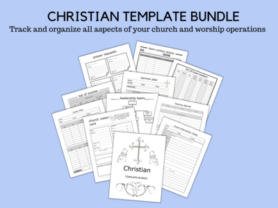 Christian Church Planner Operational Templates Printables