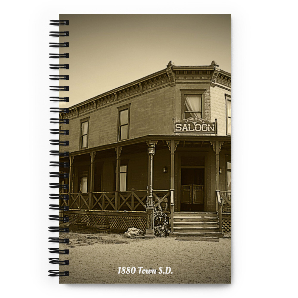 Corner Saloon 1880 Town South Dakota Spiral notebook