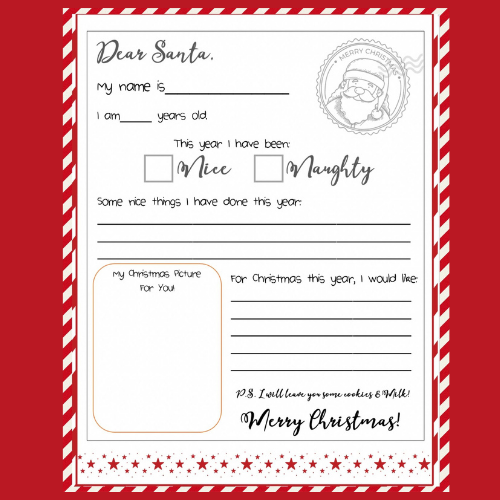 Santa Letter - Print one for each child, or your spouse!