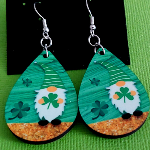 St. Patrick's Day Gnome Earrings