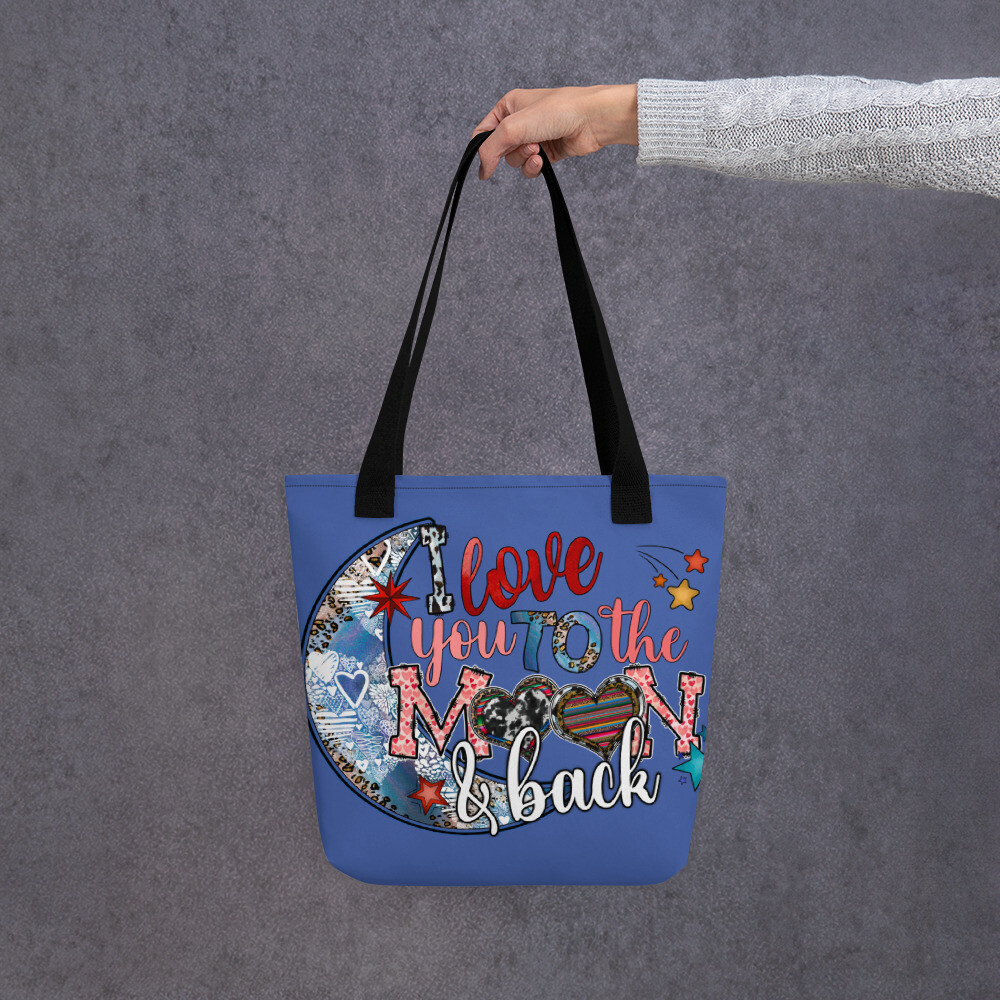 I Love You to the Moon and Back tote bag