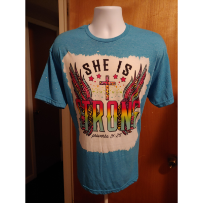 She is Strong bleached T-shirt