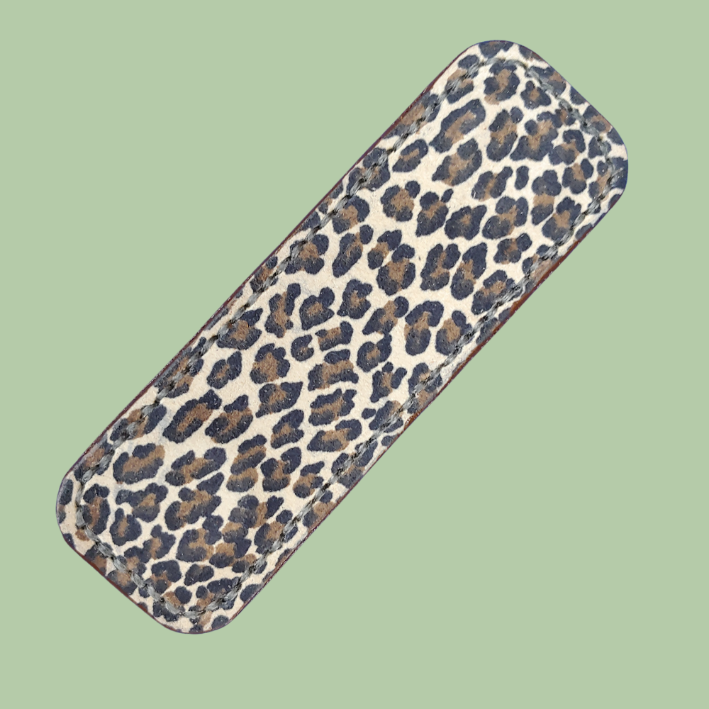 Leopard and Brown Chrome Tanned Money Clip