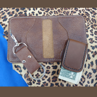 Minimalist Wallet, Money Clip and Mini Keychain Bundle