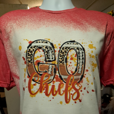 Go Chiefs bleached T-shirt