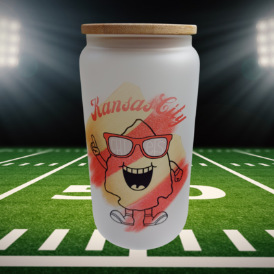 Chiefs Arrowhead Frosted Glass Tumbler