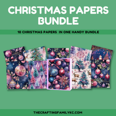 Christmas Tree and Ornaments Papers, 10 12x12 Assorted Papers