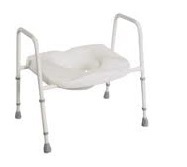 Toilet frame with Injection Moulded Seat -Height adjustable