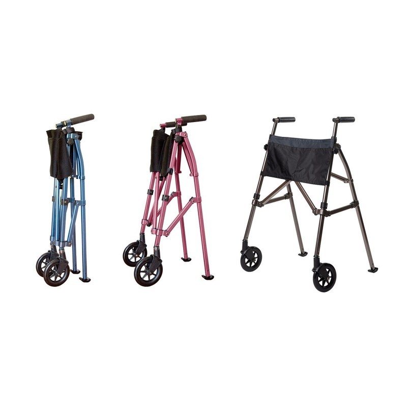 EZ Fold N Go Walker - BLACK WALNUT