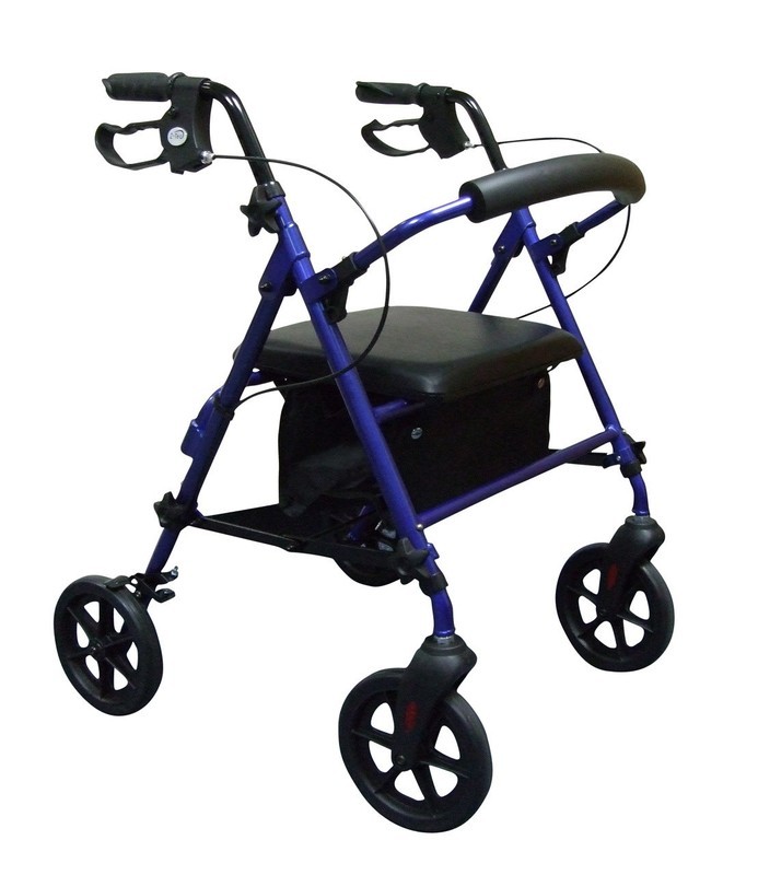 Lightweight Compact Aluminium Rollator-seat height adjustable