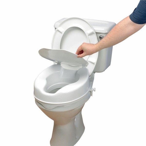 Raised Toilet Seat with Lid 4 inch